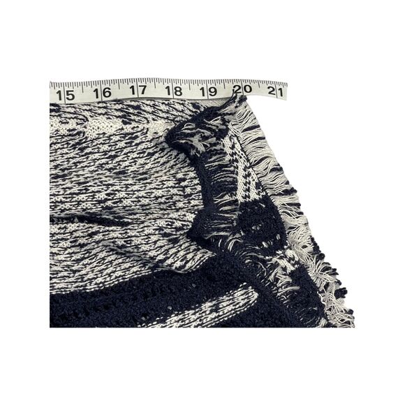 Style&co. Cardigan Sweater Womens XL White Navy Striped Cotton Knit Short Sleeve - Picture 6 of 8